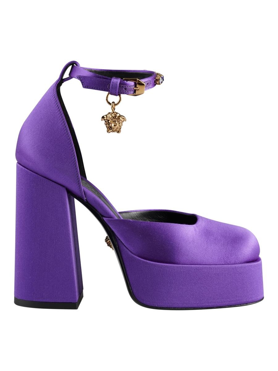 VERSACE SATIN PUMPS. SHOES - 1