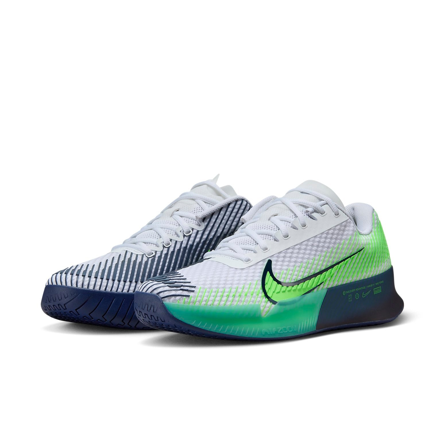 Nike Zoom Vapor 11 HC 'White Green Strike Navy' DR6966-103 - 3