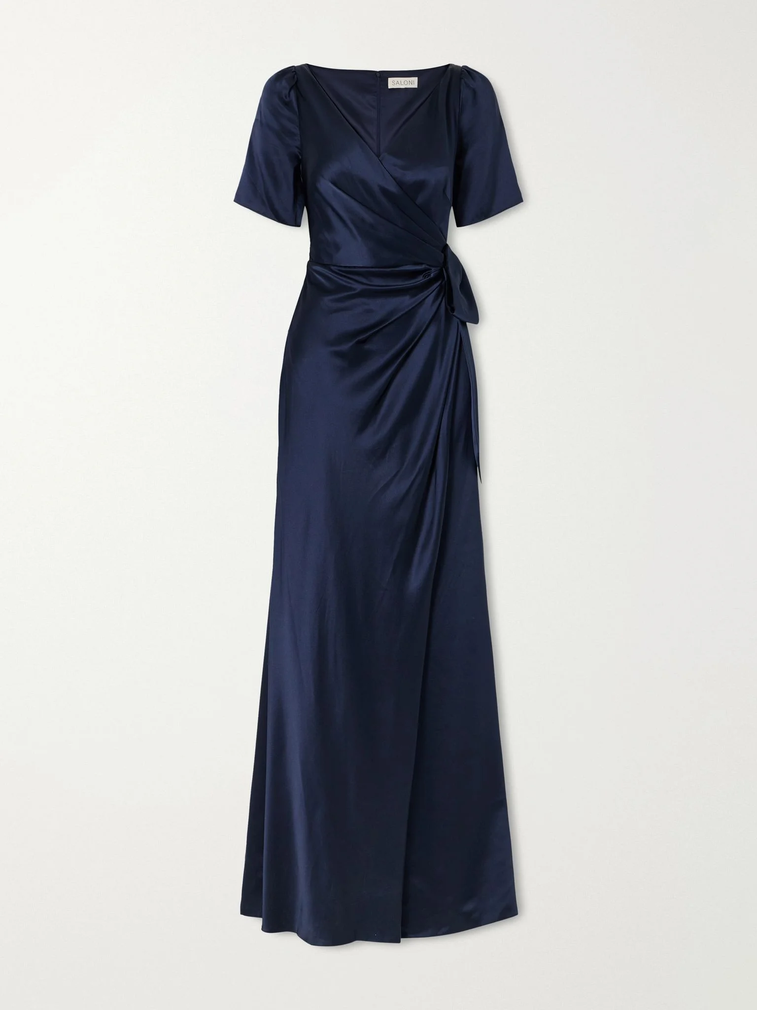 Marilyn silk-satin gown Navy - 1