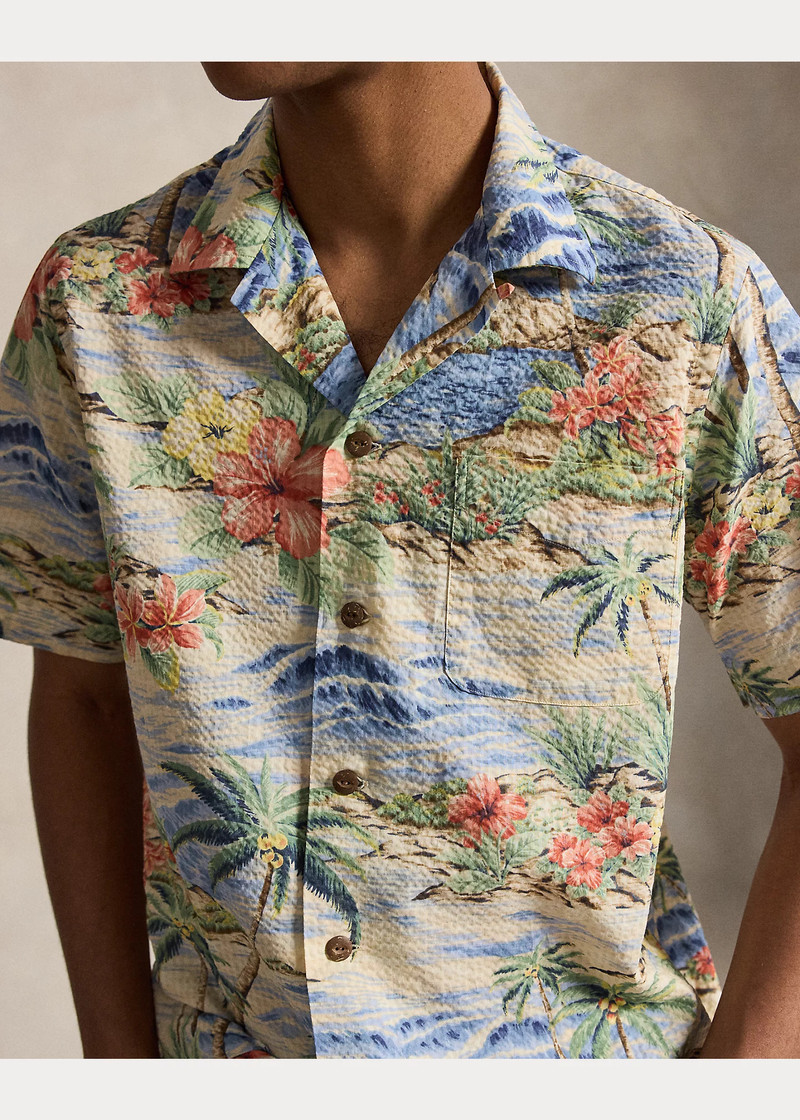 Classic Fit Seersucker Camp Shirt 5