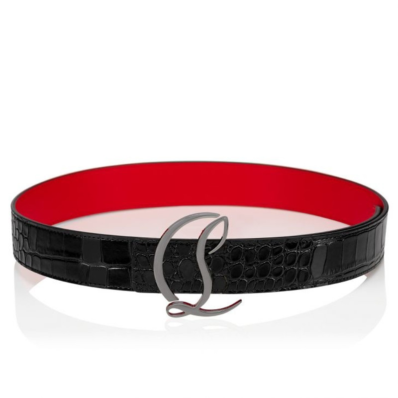 Christian Louboutin CL Logo belt Black outlook