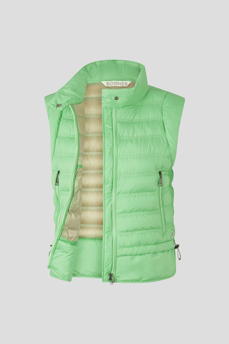 Florin Lightweight down waistcoat in Light green 2