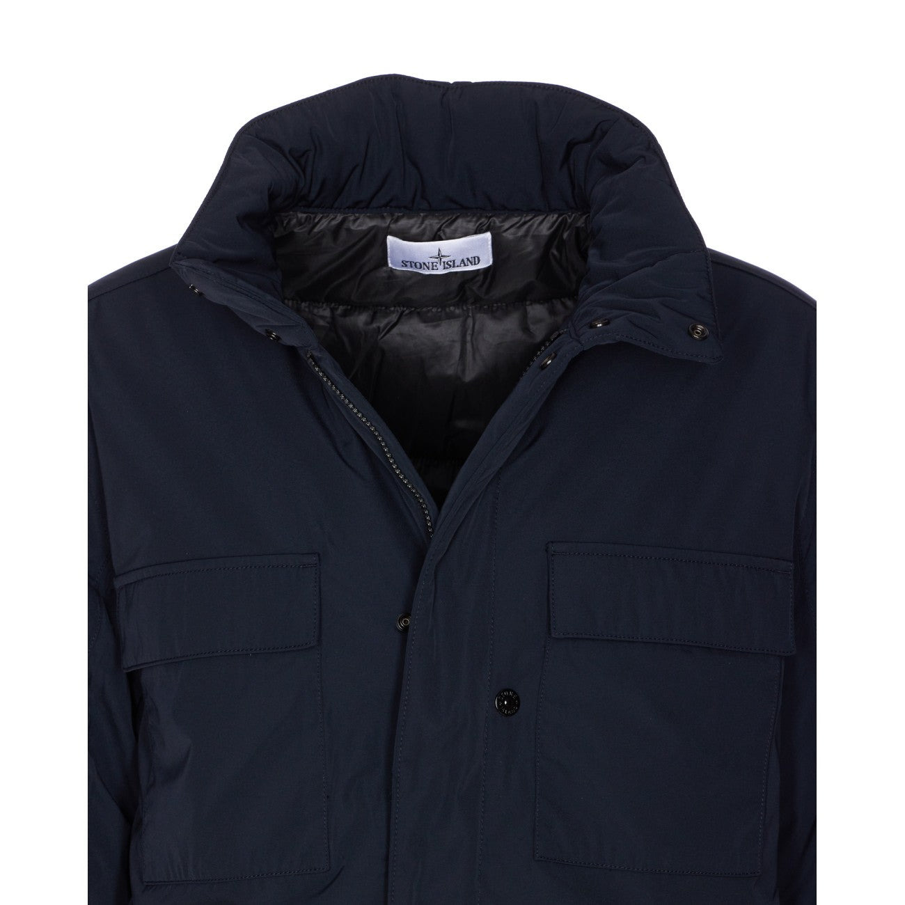 Stone Island Men Micro Twill Logo Down Jacket - 4