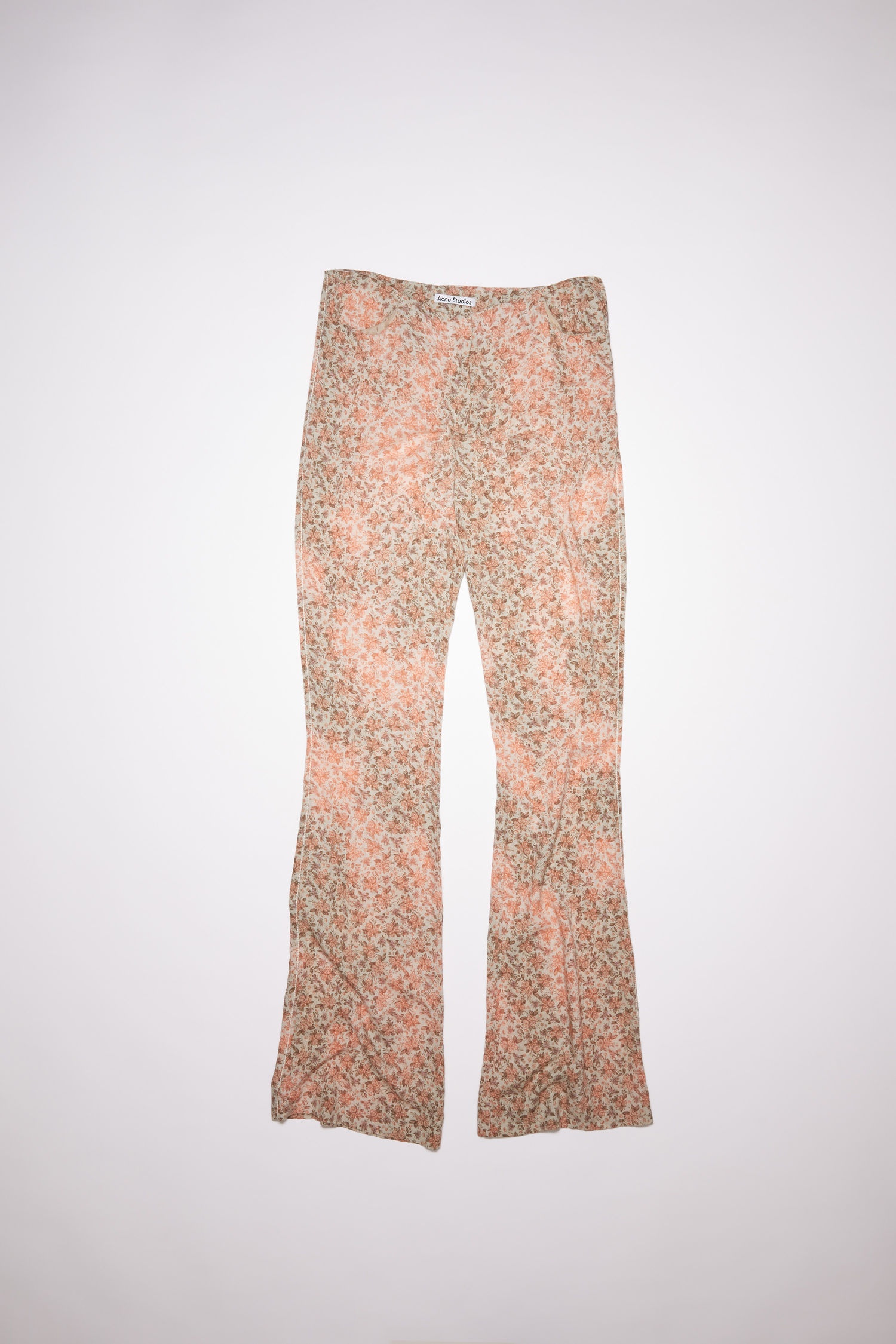 Casual trousers - Beige/Red - 1