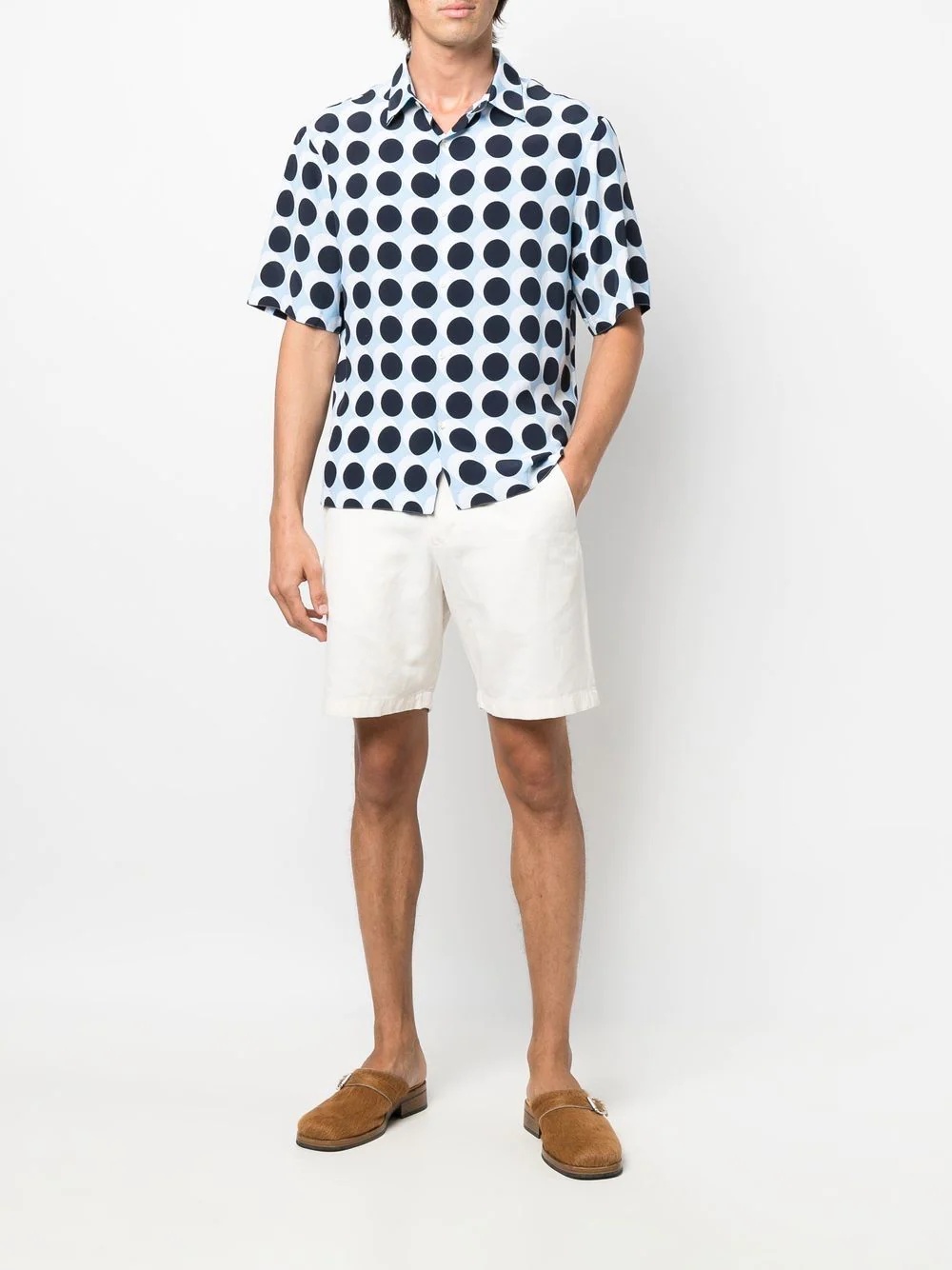 polka-dot print short-sleeve shirt - 2