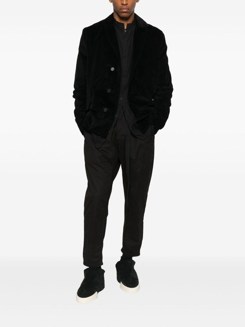 thom/krom single-breasted velvet blazer outlook