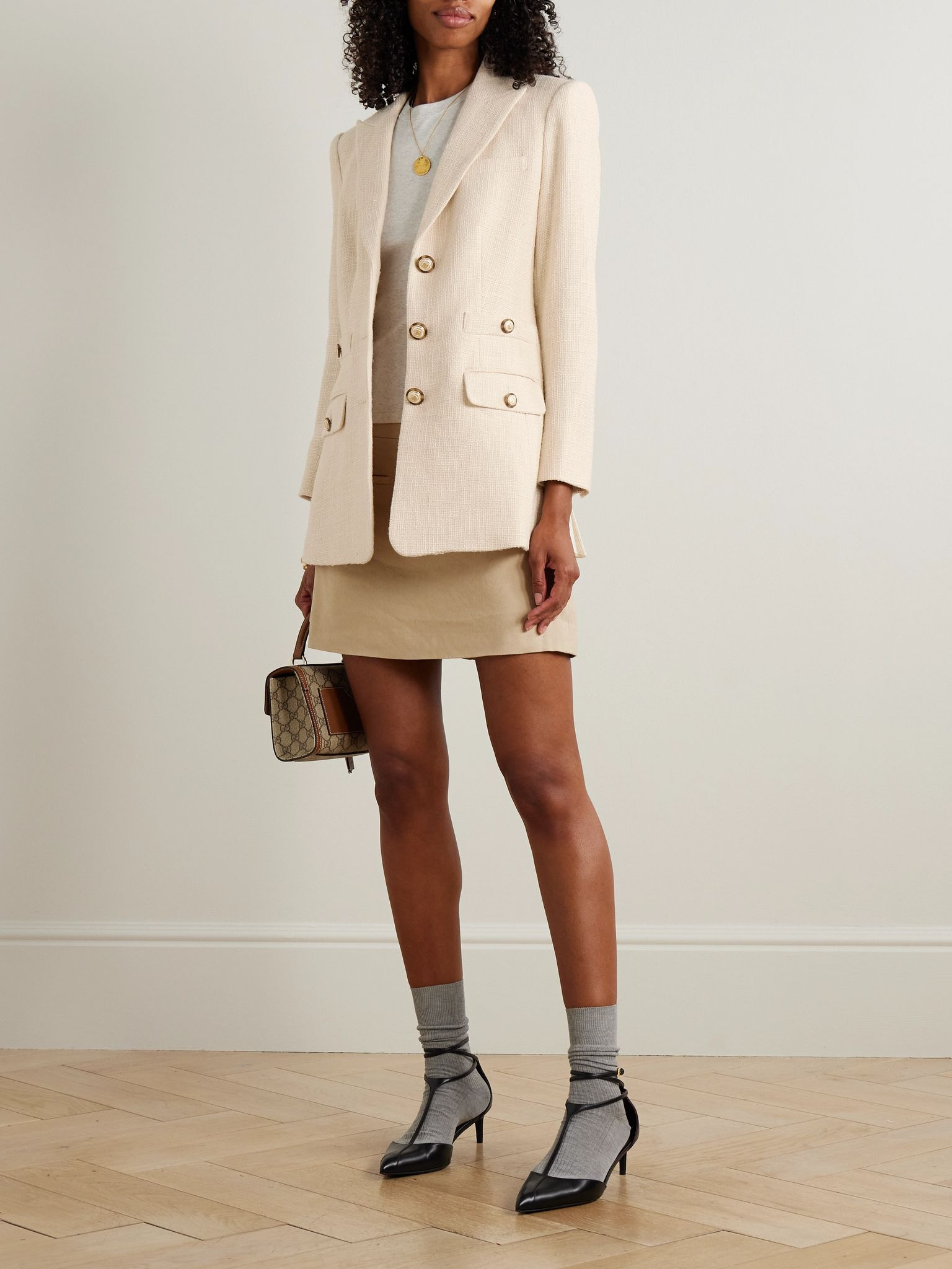 Terre Dickey cotton blazer Ecru - 2