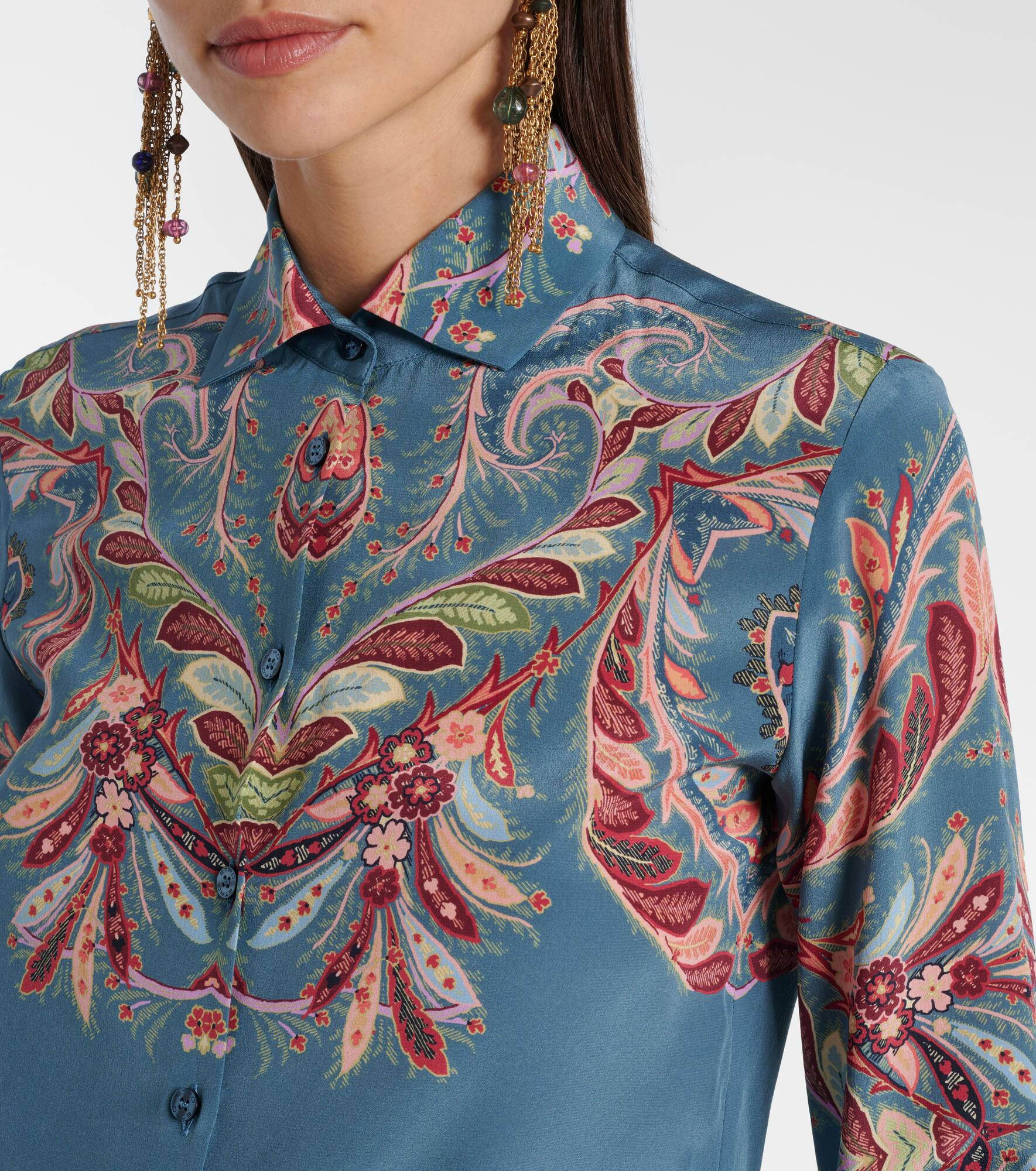 Paisley silk shirt - 4
