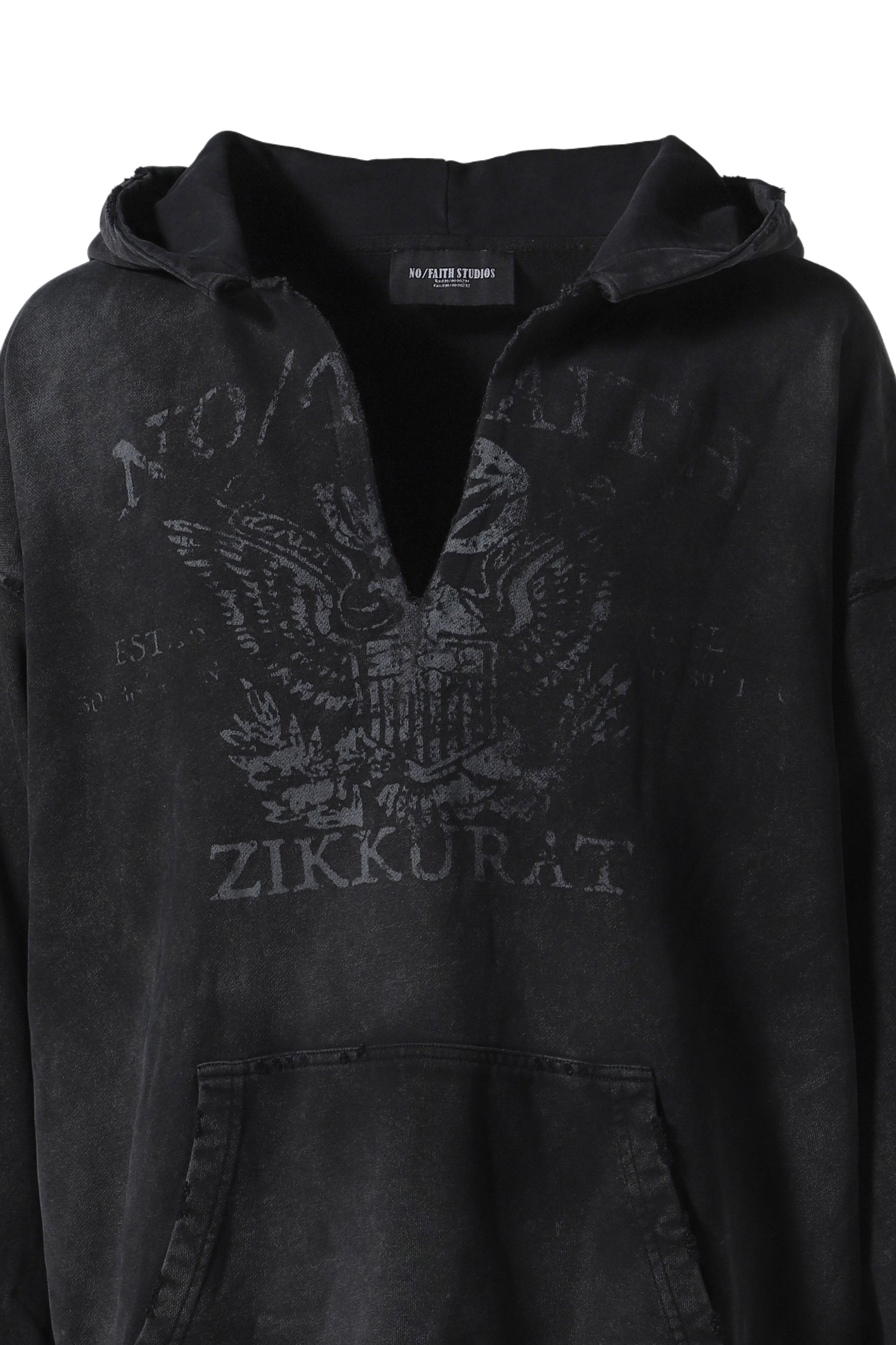 NO/FAITH STUDIOS LOOSE FIT HOODIE / BLK