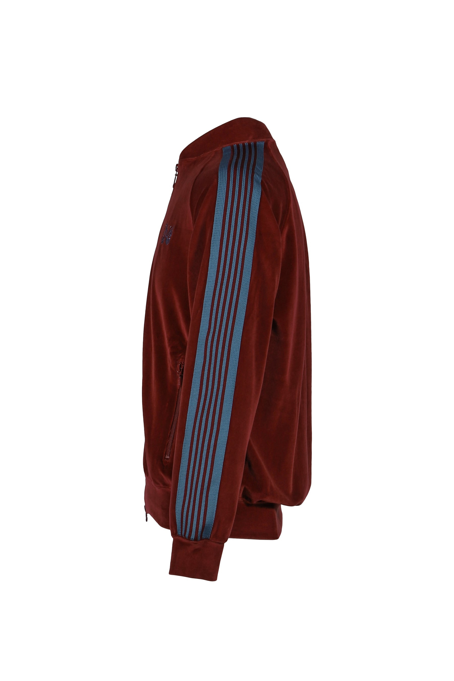 RIB COLLAR TRACK JACKET - C/PE VELOUR / BUR - 7