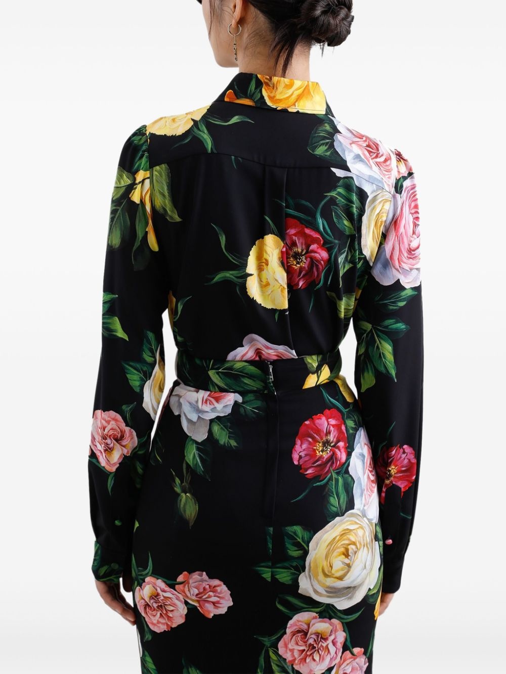 silk-charmeuse shirt - 6