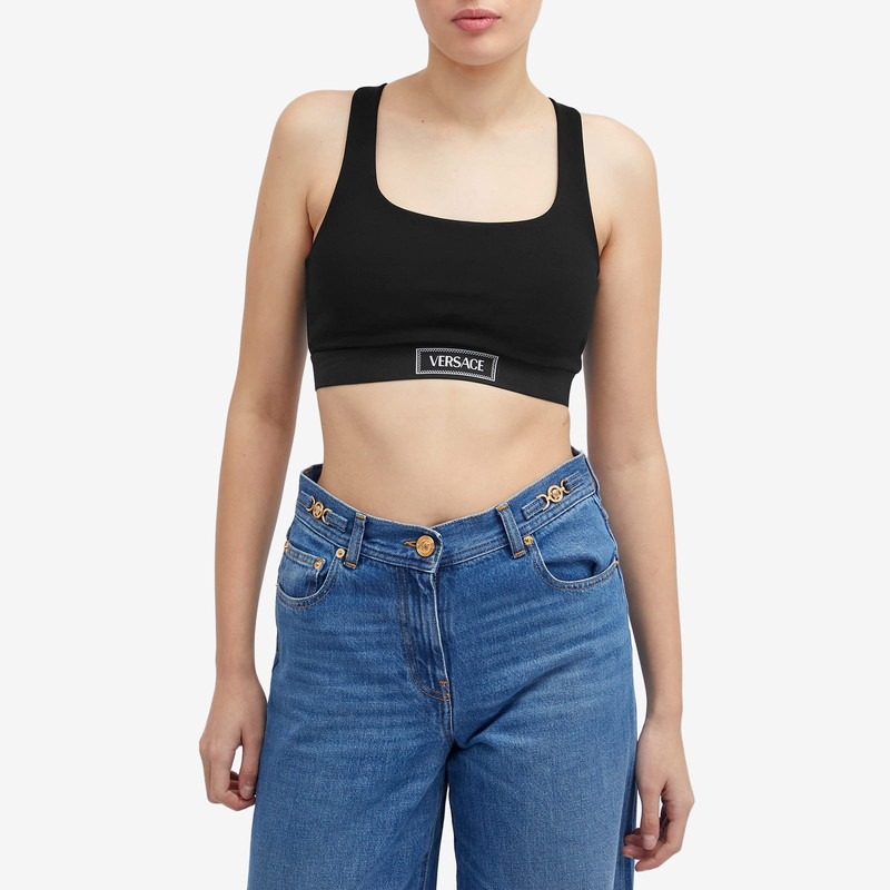 VERSACE Versace Box Logo Sports Crop Top outlook