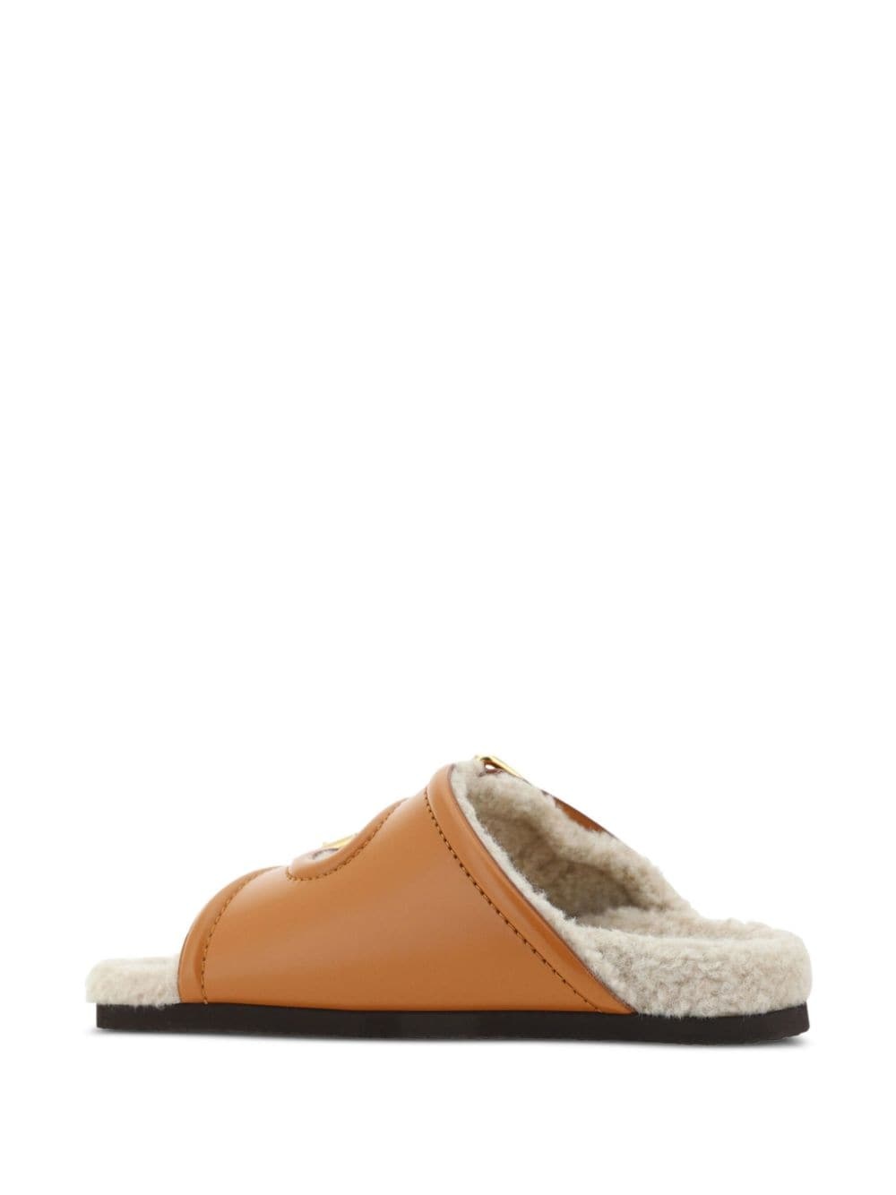 Valentino buckled shearling slides | REVERSIBLE