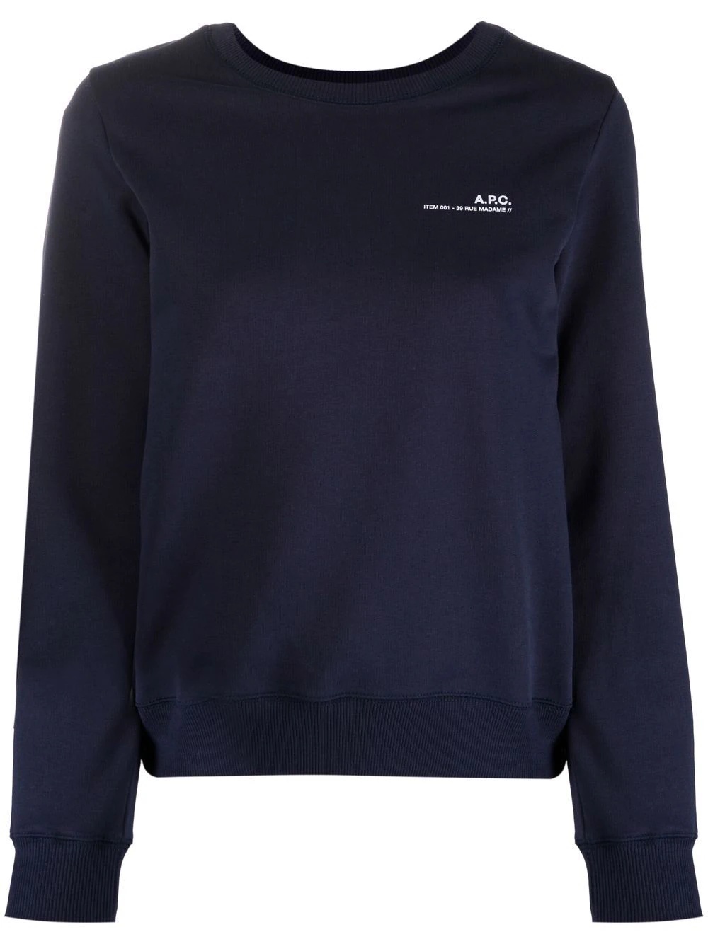 logo-print cotton sweatshirt - 1
