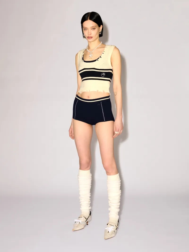 CONTRAST STITCH CULOTTE - 2