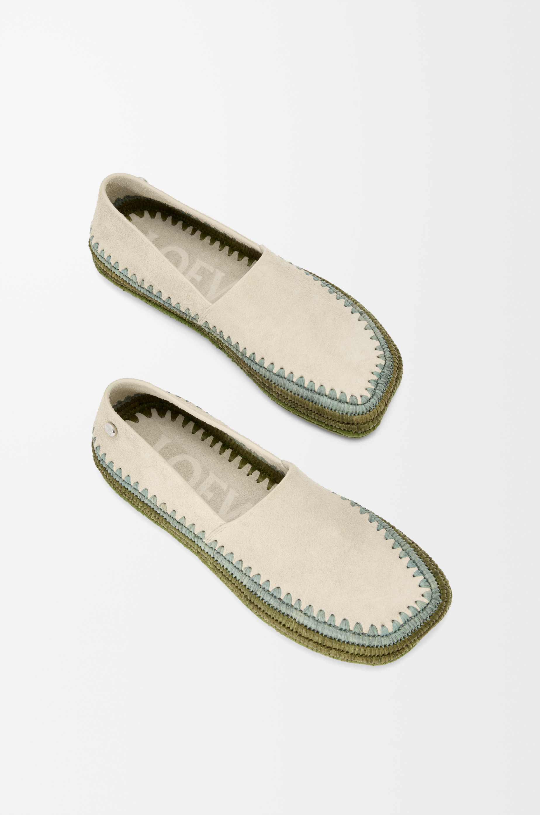 Rio slipper in suede and raffia - 4