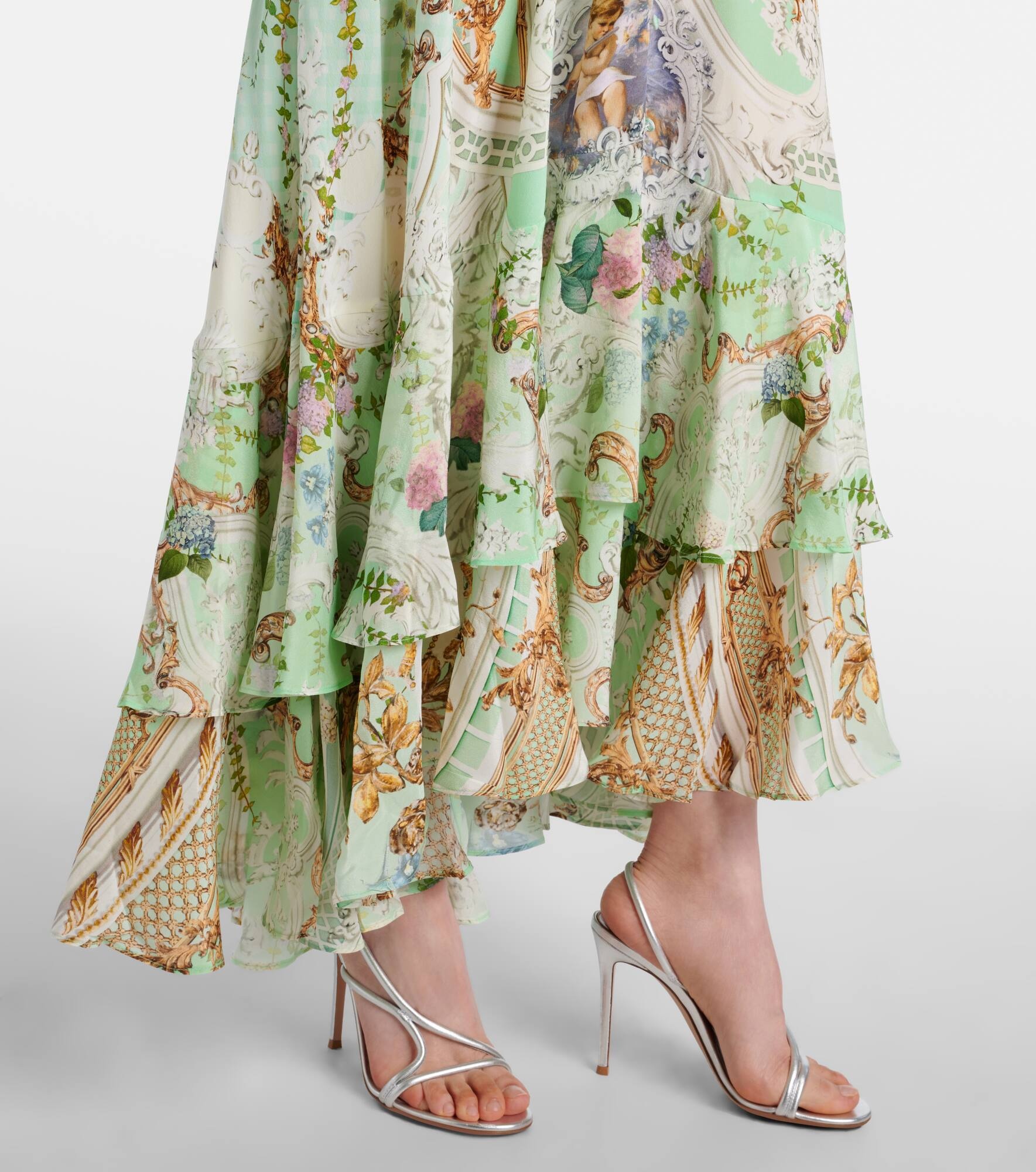 Crystal-embellished silk maxi dress - 6