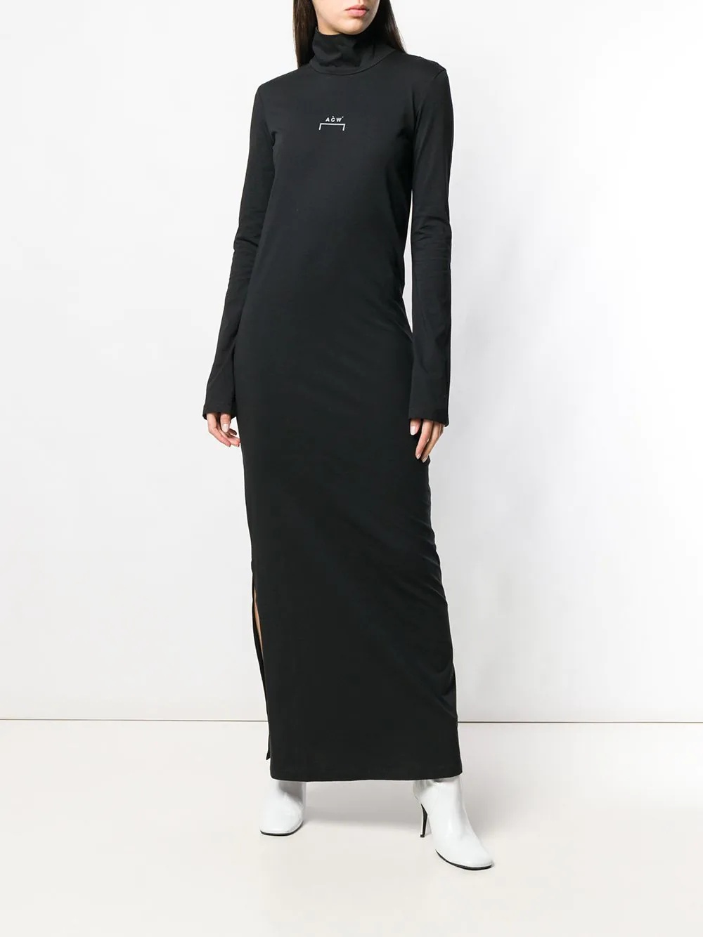 logo printed long dress - 2