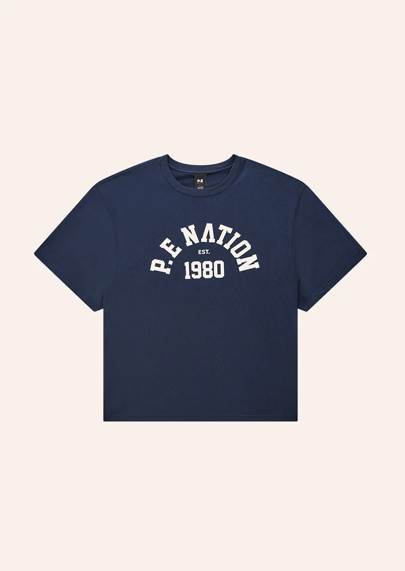 ESTABLISHED OVERSIZED SHORT SLEEVE TEE IN DARK NAVY - 1