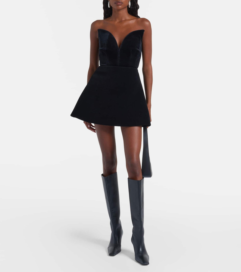 David Koma Velvet miniskirt outlook
