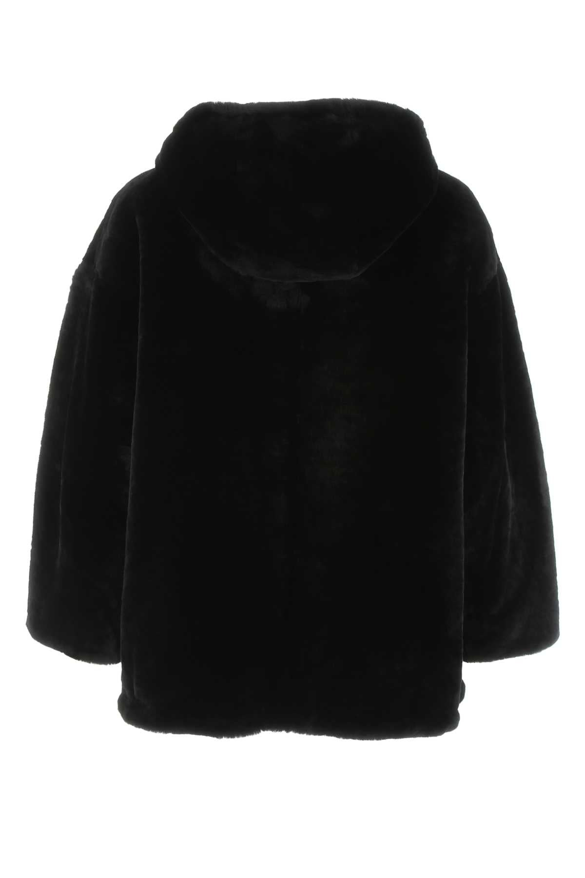 Prada Women Black Reversible Fur Coat - 2