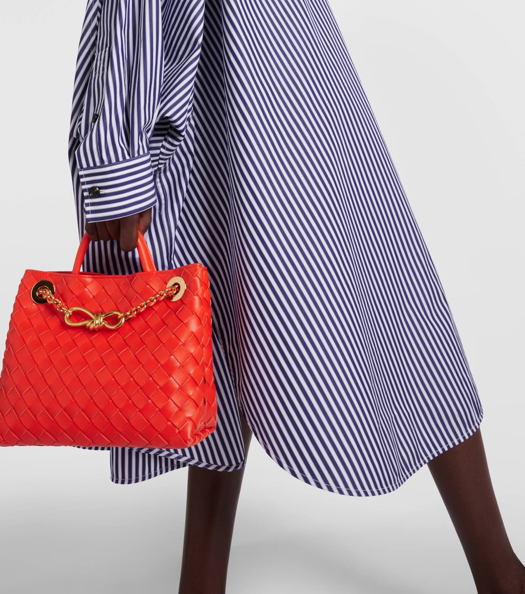 Striped cotton poplin shirt dress - 5