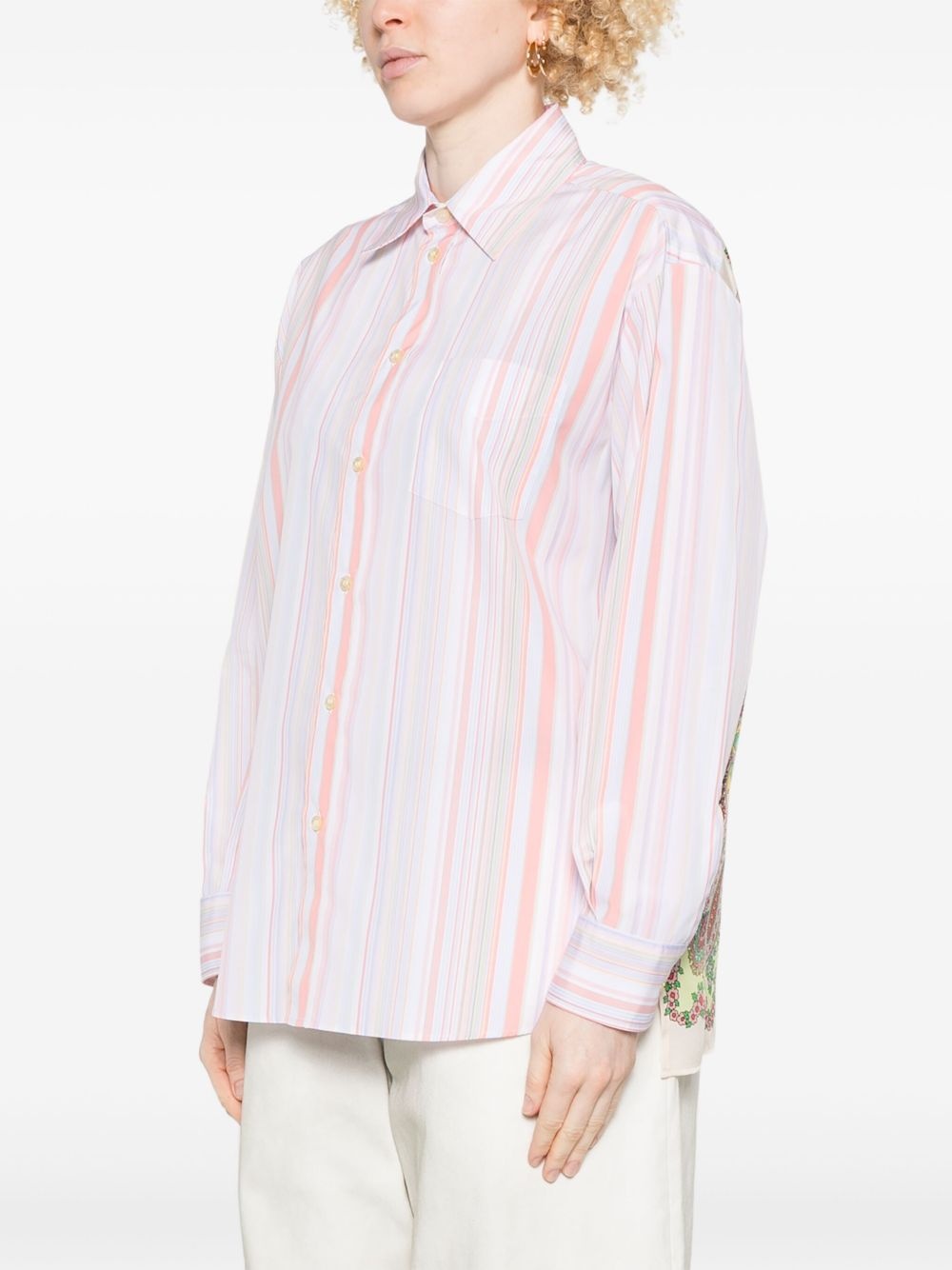 mix-print shirt - 3
