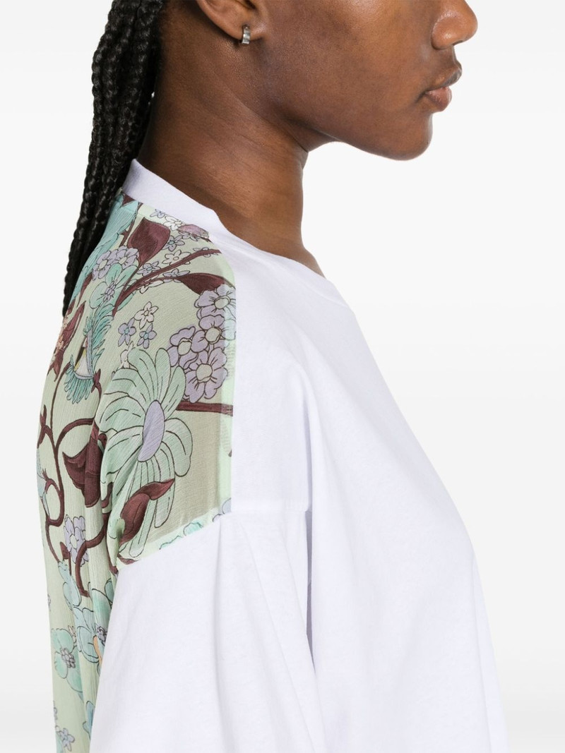 floral-print panel T-shirt 5
