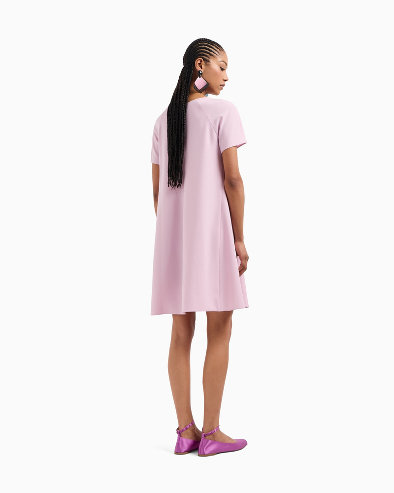TECHNO CADY FLARED DRESS WITH OVERSIZED GODET PLEAT 3