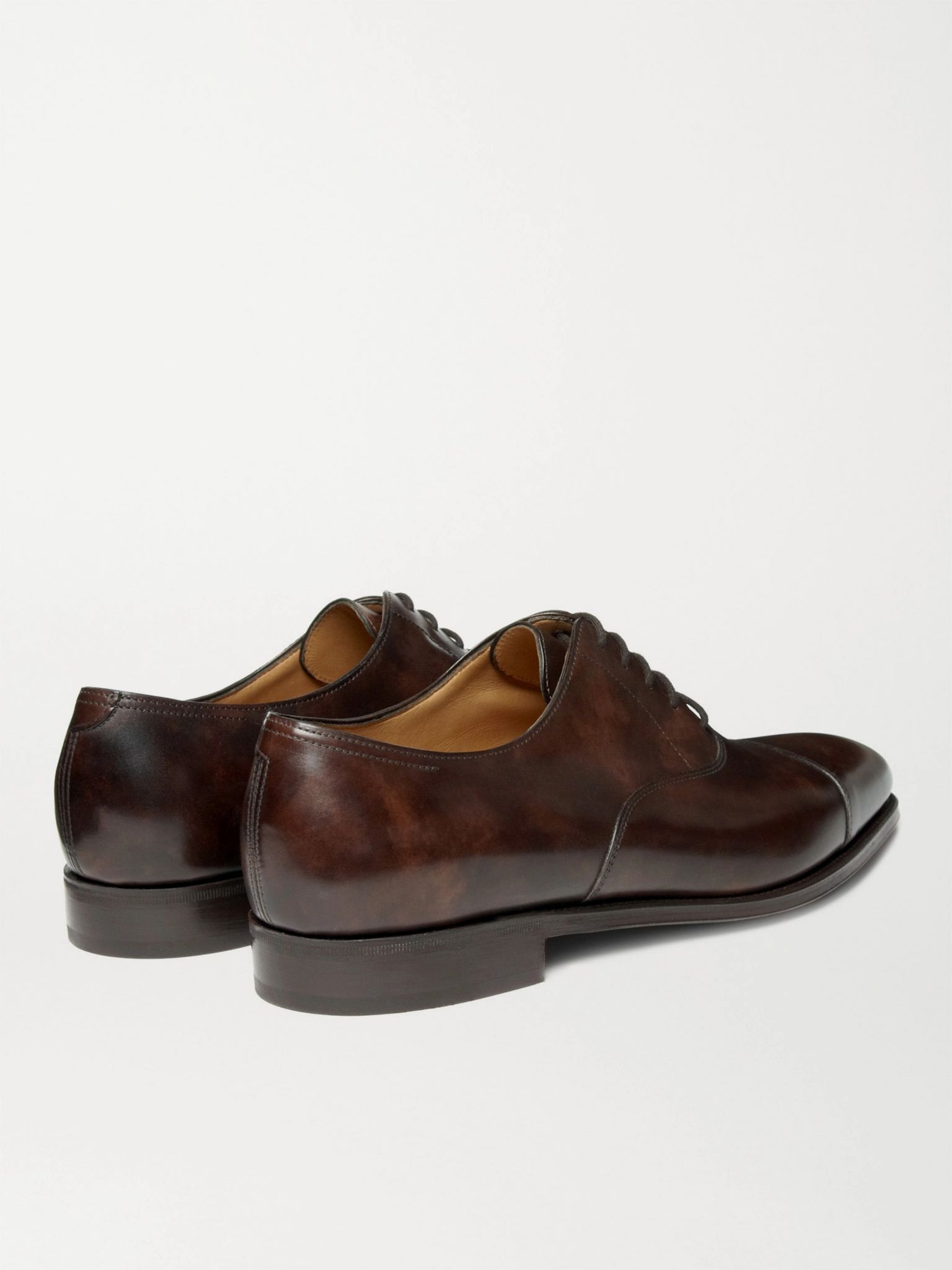City II Burnished-Leather Oxford Shoes Brown - 4
