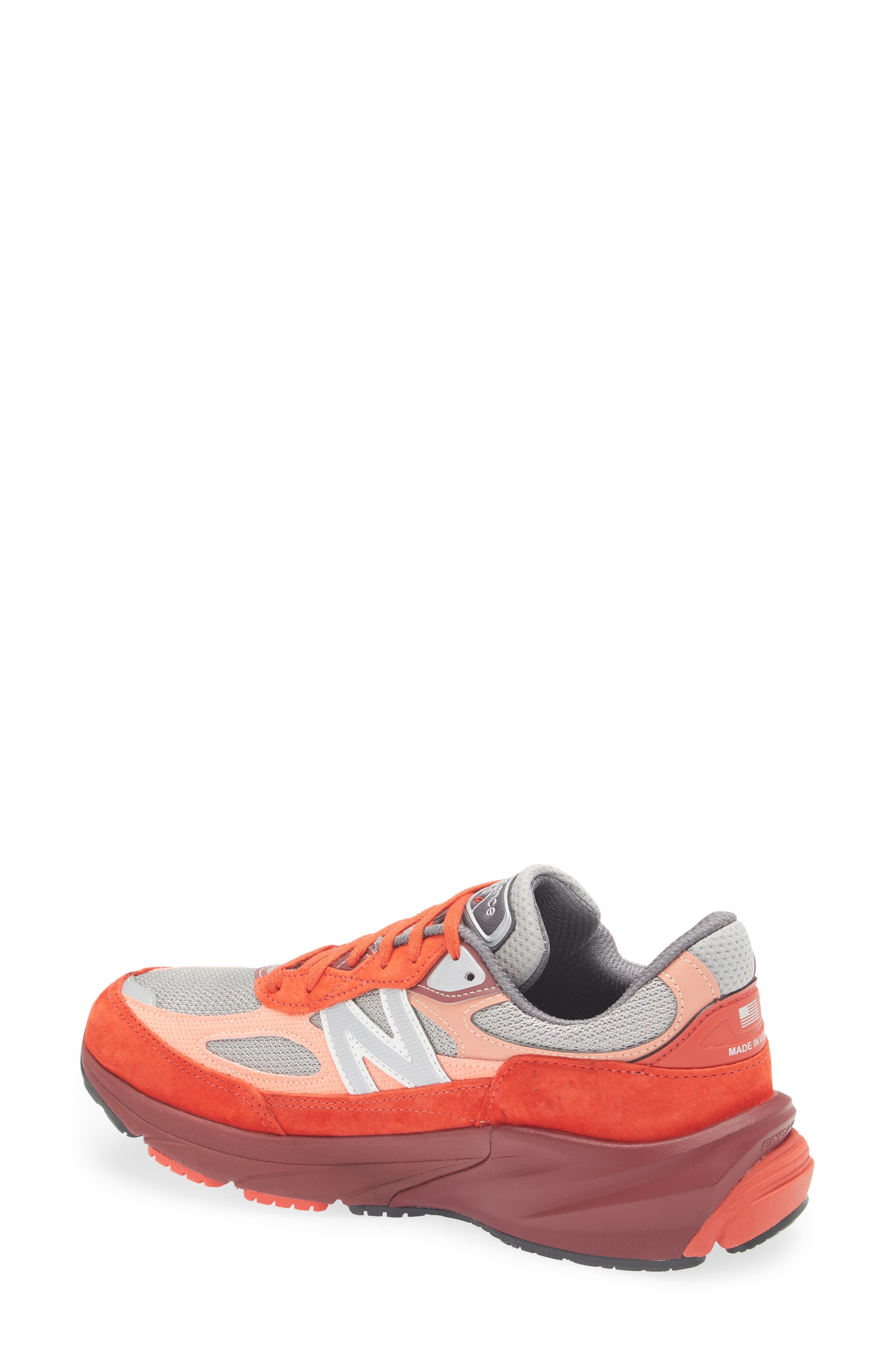 New Balance Gender Inclusive Made in USA 990 v6 Sneaker in Molten Lava/Monarch Burgundy at Nordstrom - 2