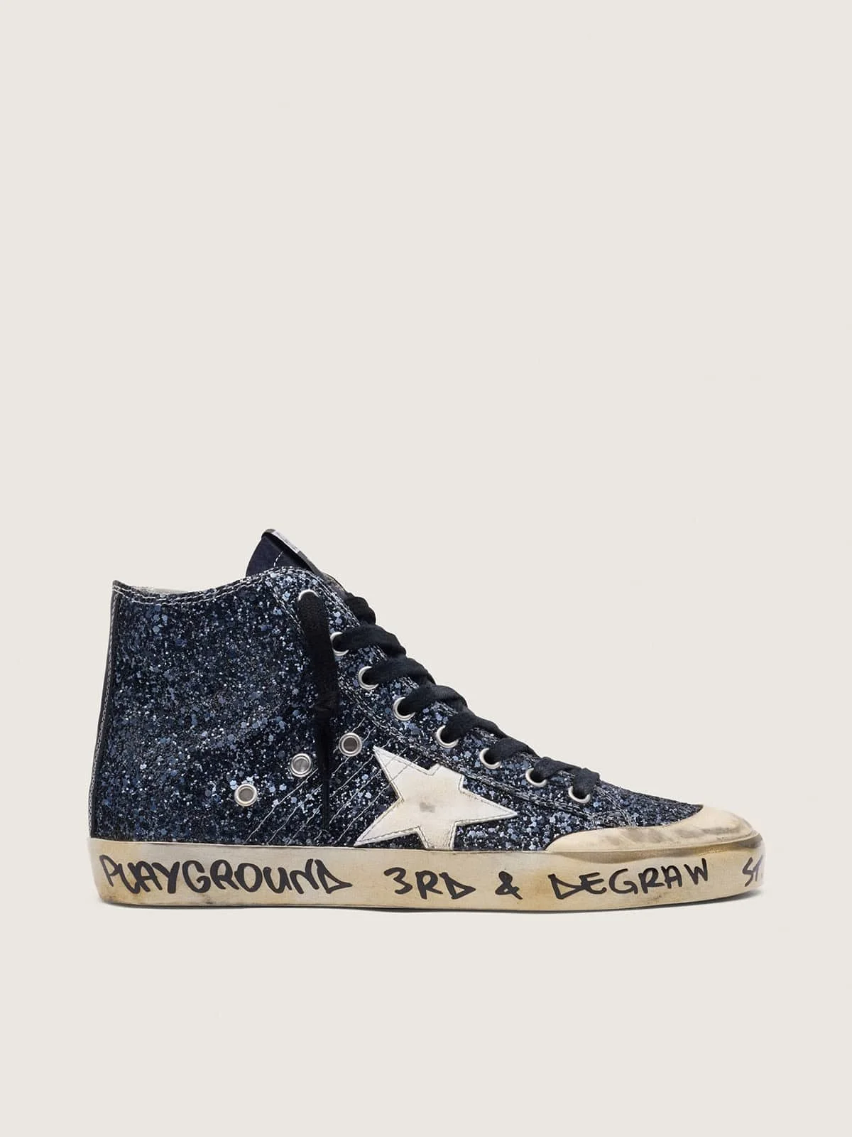 Women’s Francy in dark blue glitter with white star - 1