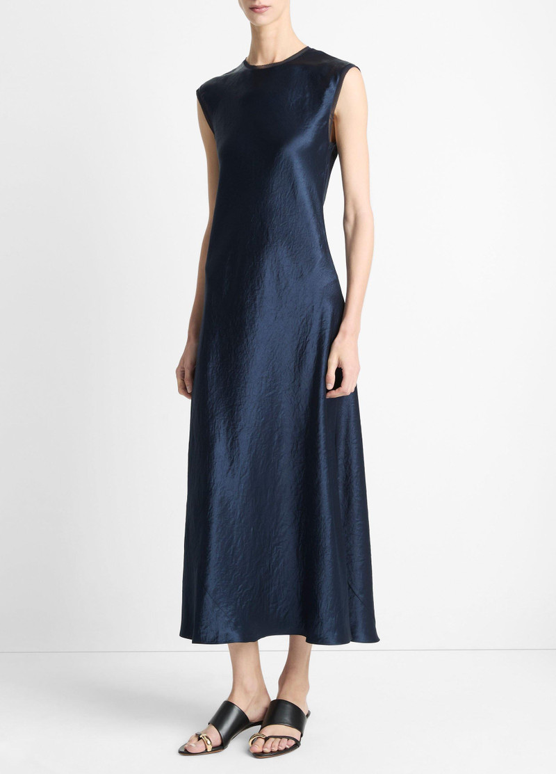 Satin Cap-Sleeve Slip Dress 2
