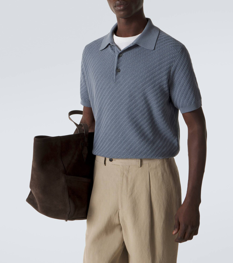 Cotton, silk, and cashmere polo shirt 5