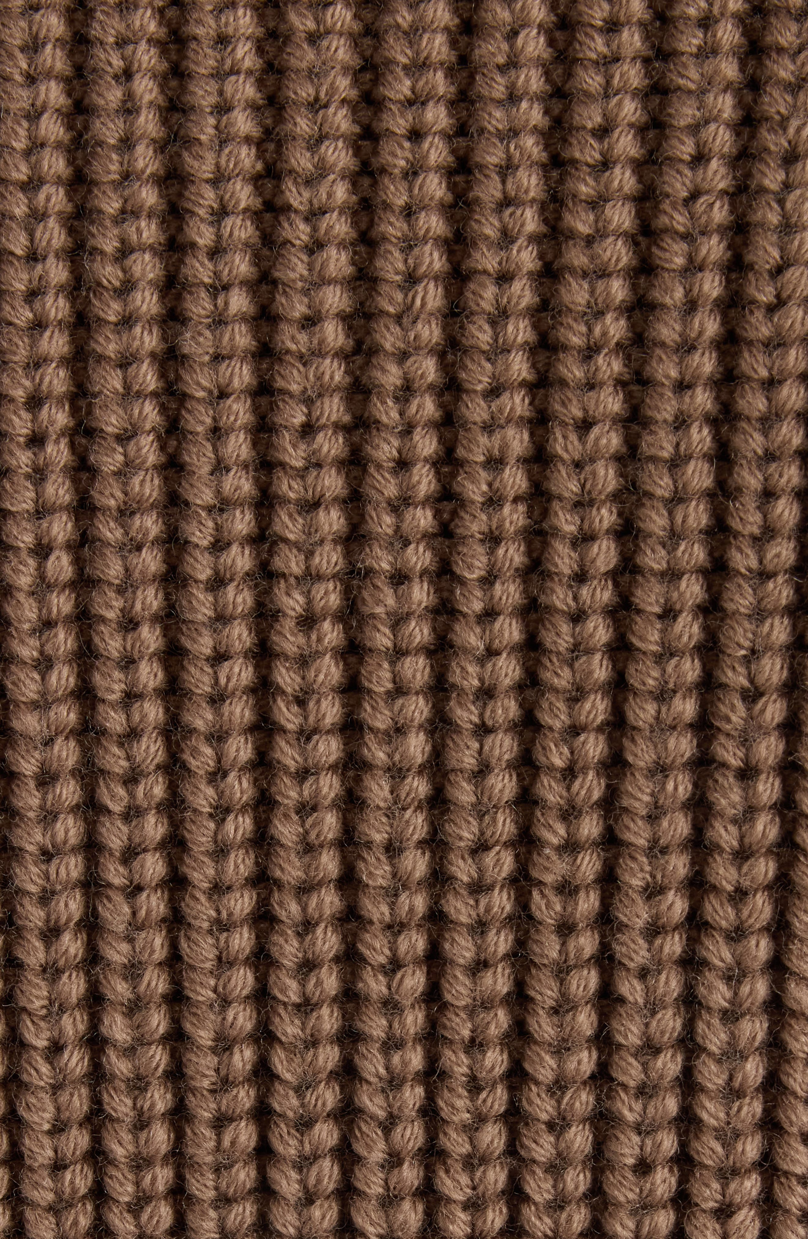 Courrèges Trucker Wool Rib Half Zip Sweater in Mocha at Nordstrom - 6