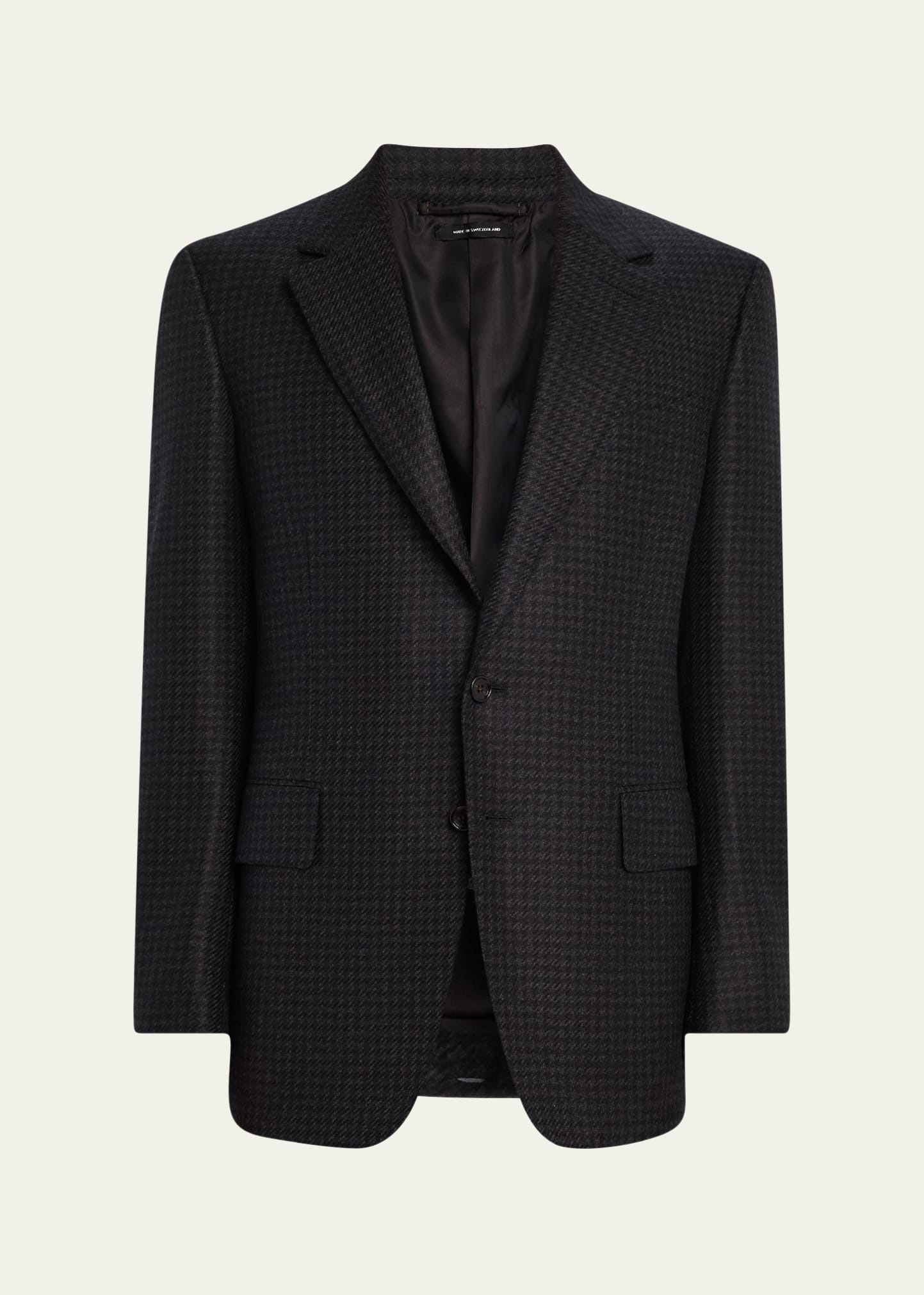 Men's Wool Pied De Poule Single-Breasted Sport Coat - 1