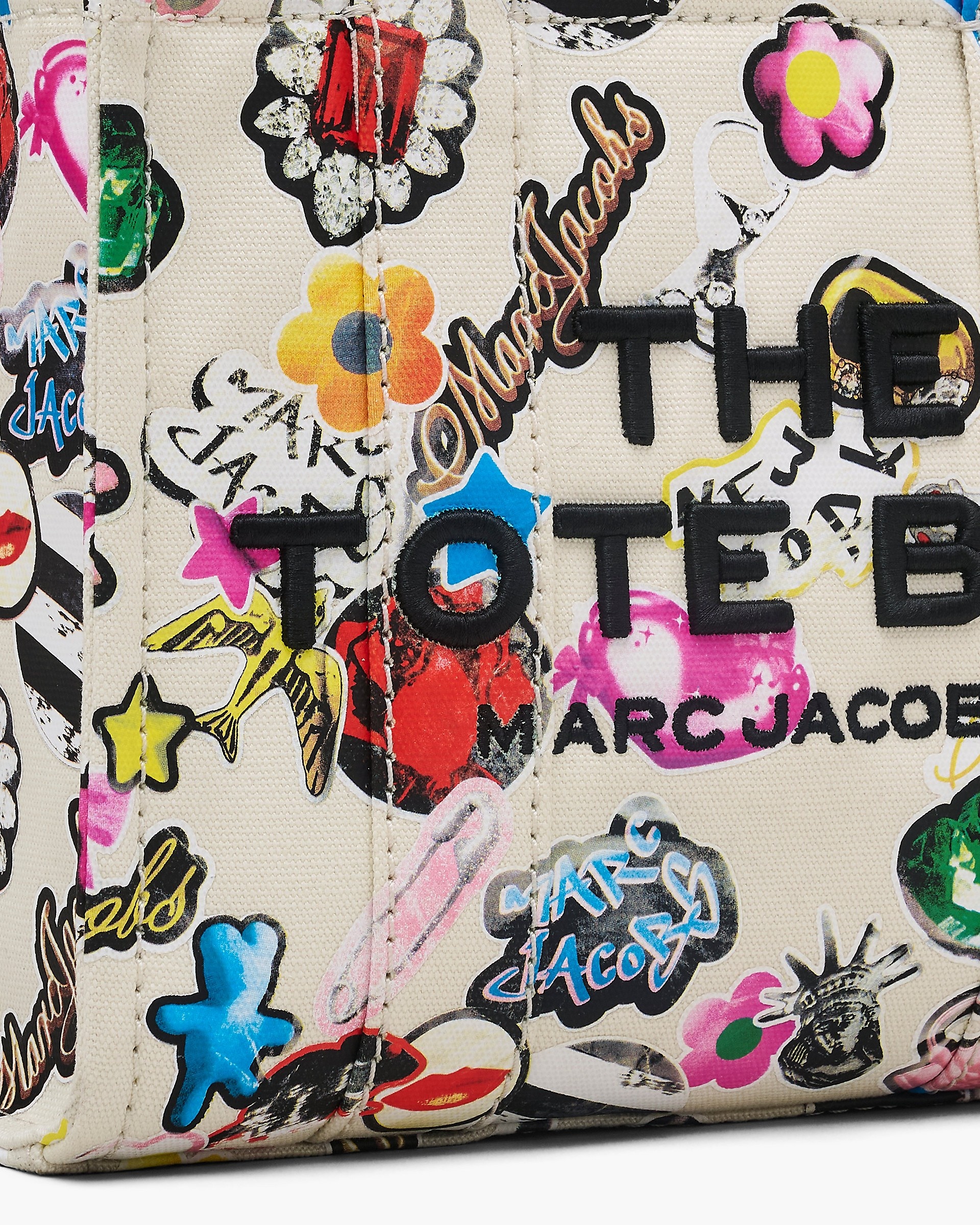 THE STICKER CANVAS SMALL TOTE BAG - 5