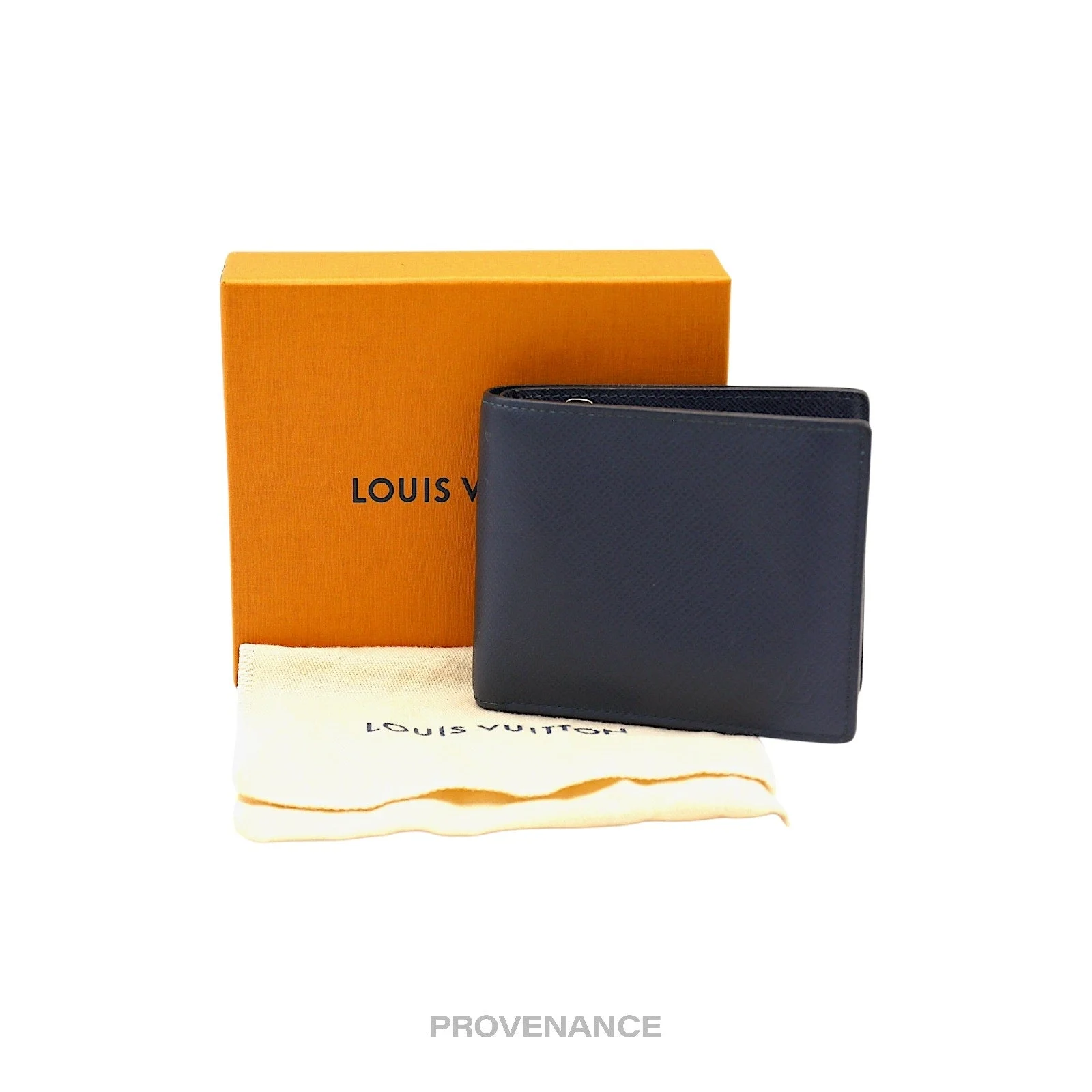 Louis Vuitton Amerigo Wallet - Navy Blue Taiga Leather - 1
