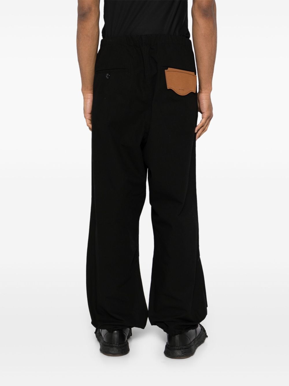 cotton wide-leg pants - 4