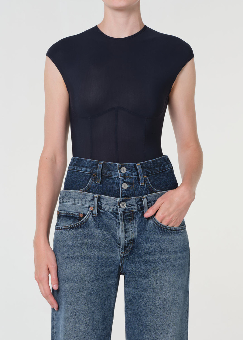 NADIA BODYSUIT IN NAVY 1