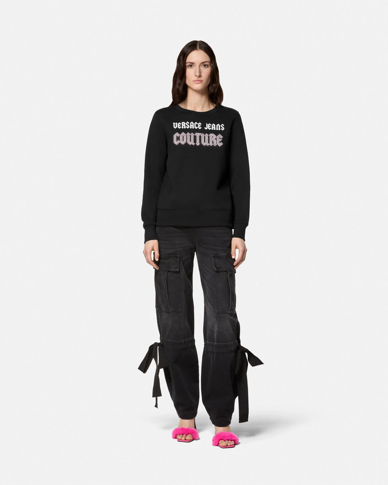 VERSACE JEANS COUTURE Embellished Gothic Logo Sweatshirt outlook