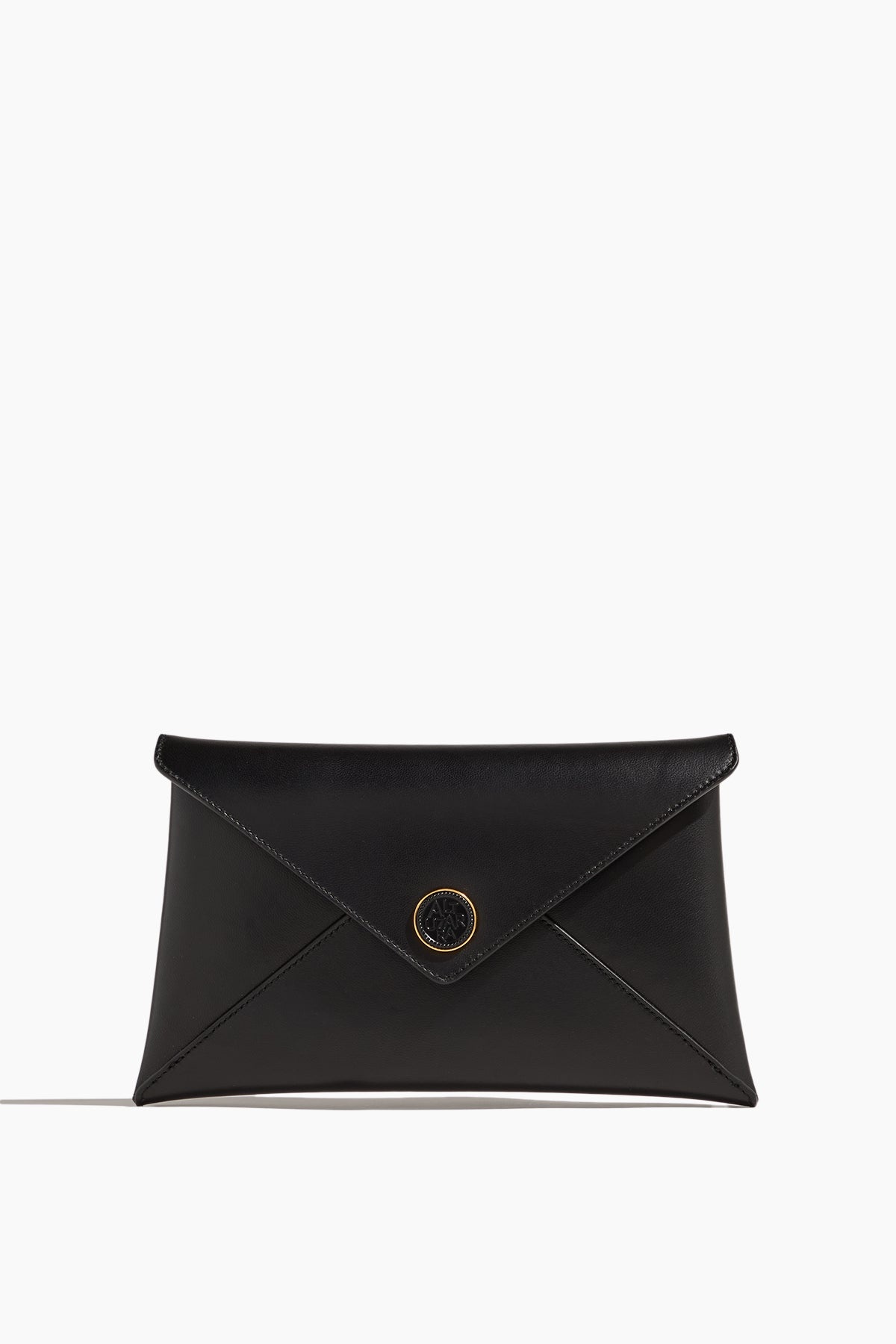 Medallion Envelope Clutch in Black - 1
