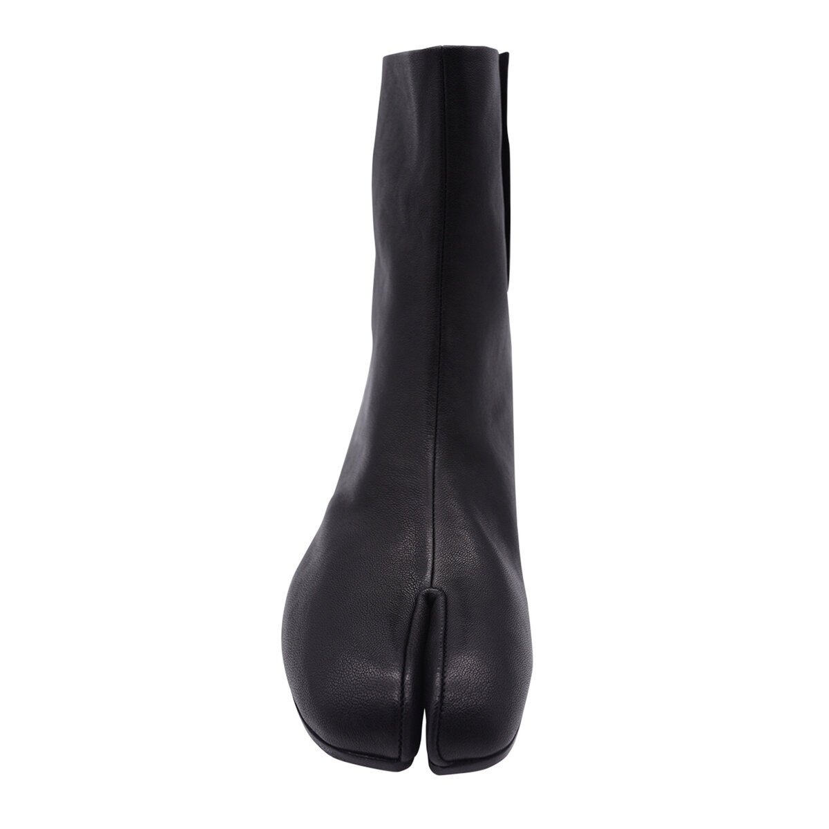 Tabi Soft Leather Heeled Boots in Black - 3