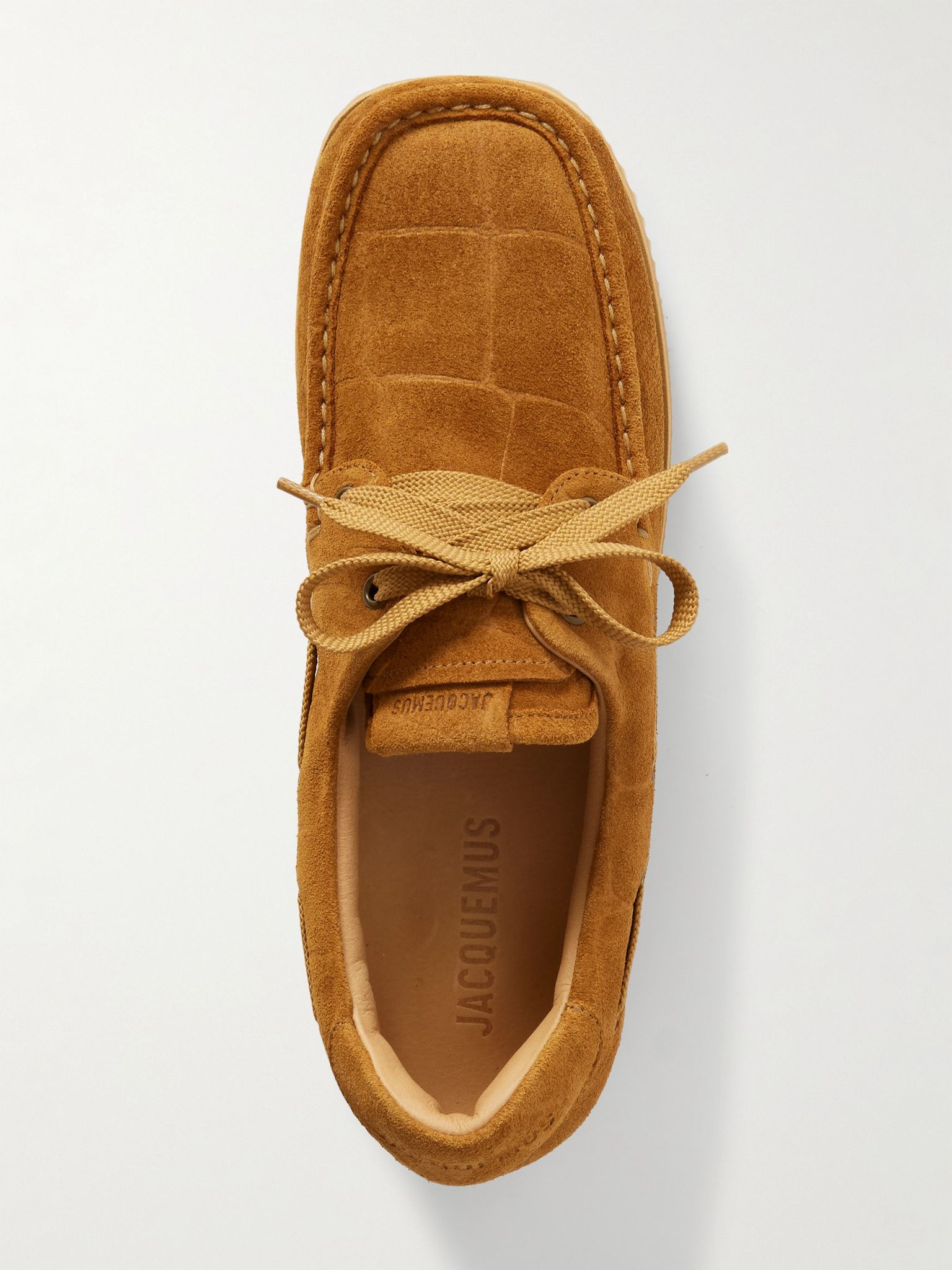 Batto croc-effect suede loafers Camel - 5