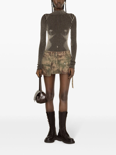 THE ATTICO Fay camouflage-print miniskirt outlook