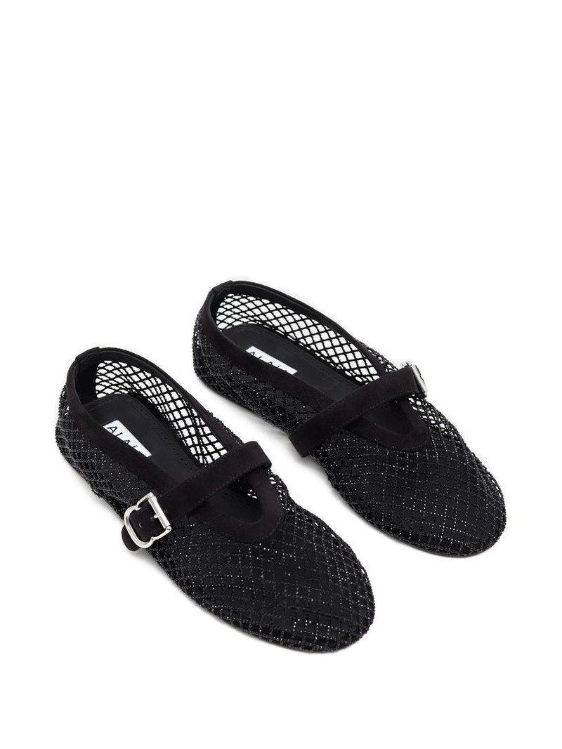 Alaïa mesh buckle ballet flats outlook