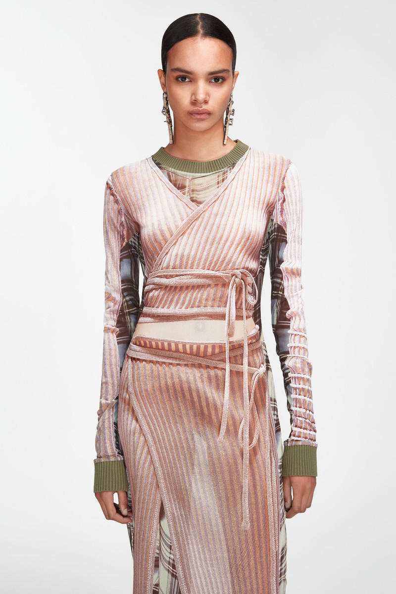 Y/Project Trompe L'Oeil Wrap Knit Maxi Dress outlook