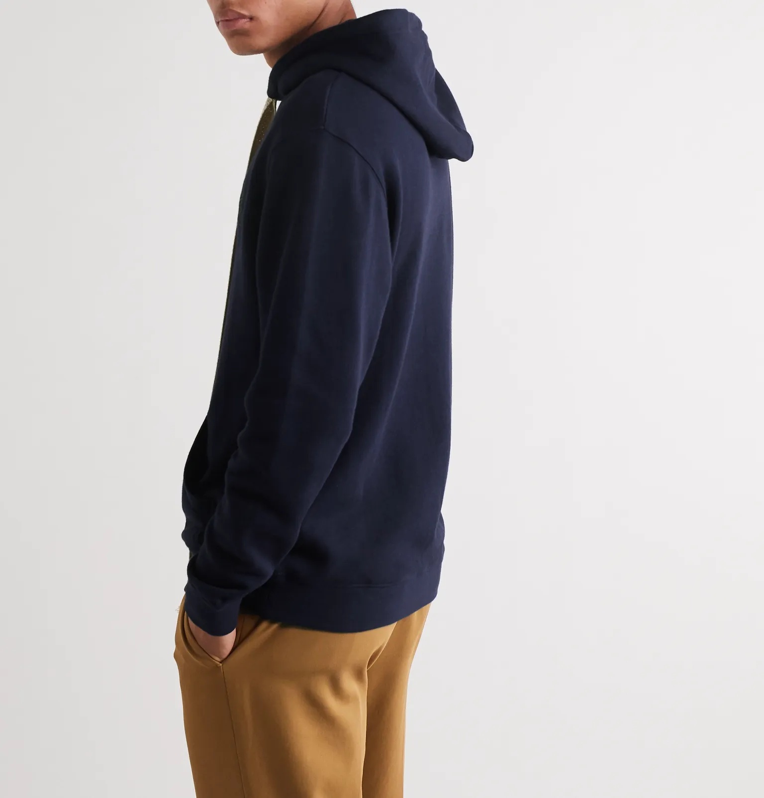 Slim-Fit Logo-Embroidered Loopback Cotton-Jersey Hoodie - 4