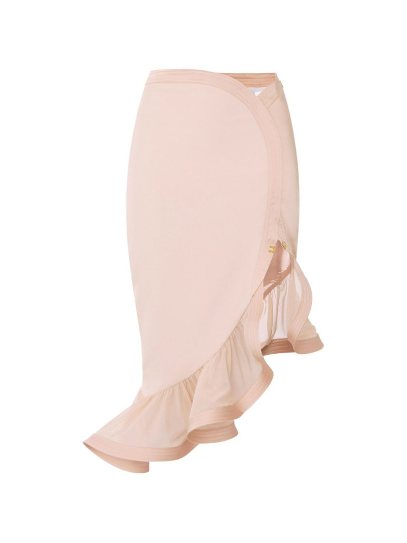 satin fabrics with flounce skirt 1