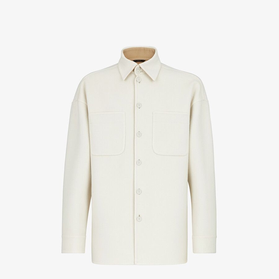 White cashmere blouson - 1